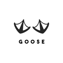 Goose Foot Logo Graphic Design. The Simple And Clean Design Is Very Attractive