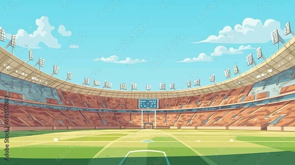Abstract background stadium. Summer stadium with an engaging ...