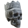 Skull Wearing Crown Concept Art of a Creepy Gothic Skull of a Dead Ancient King