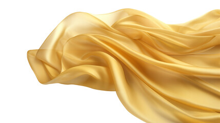 golden flying fabric, 3d wave cloth. generative ai