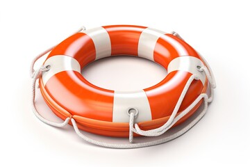 Canvas Print - lifebuoy isolated on white background. AI generated