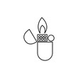 Lighter icon on a white background, vector illustration