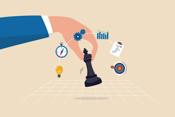 strategic planning, tactic or strategy to win business competition, marketing analysis or challenge 