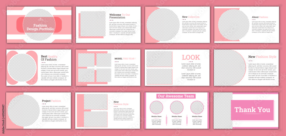 Vector Powerpoint Fashion Presentation Slide, Beauty Fashion Template ...