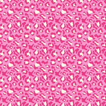 Multicolored Leopard Seamless Pattern. Pink Doll Palette. Long Rectangular Print