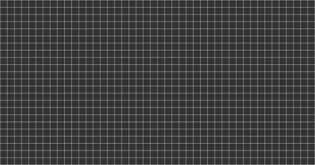 Wall Mural - seamless grid lined sheet of paper black background. checkered notebook paper white color checkered 