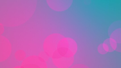 Wall Mural - Looped animated abstract blue and pink background of floating defocused particles