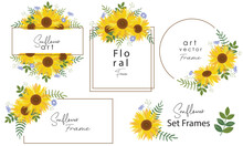 Set Of Sunflowers Frame