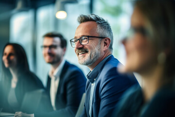 Wall Mural - colleagues attending a training workshop. business, situations in the office, bokeh generative ai