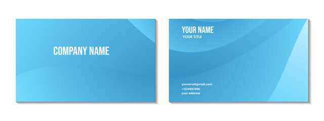 business card design with abstract blue sky background for business