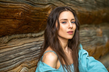 Wall Mural - Close up portrait of a young beautiful model