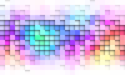 Leinwandbilder - Abstract spectrum colorful bottom mosaic with white copy space.