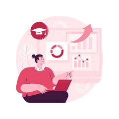 Learning management system abstract concept vector illustration. Educational technology, online learning delivery, software application, training course, tutoring program access abstract metaphor.