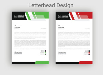 Wall Mural - abstract letterhead design template, abstract letterhead design modern business letterhead design te