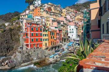 Wall Mural - view of village riomaggiore