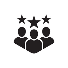 Customer feedback and rating testimonial icon