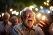 © Kateryna - An older man teaching a group of seniors how to use technology, their faces lighting up with excitement as they discover new possibilities, elderly happy people, old age, bokeh Generative AI
