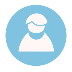 Poster - Human icon, service icon, contact icon, account icon, profile icon, faceless human icon