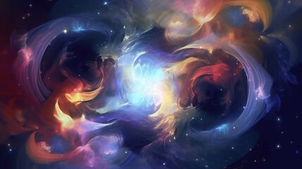 Wall Mural - background with space. abstract esoteric background digital painting. generative ai