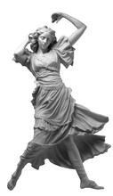 Dancing Woman White Marble Statue