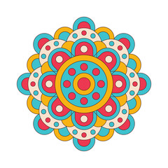 Canvas Print - Vector hand drawn doodle mandala.