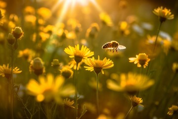 Wall Mural - A World Without Bees: Understanding the Consequences and Our Role in Protecting Them, Safe the Bees