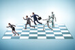 © Elnur - Concept of chess played by humans versus robots