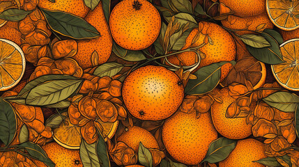 Wall Mural - orange disruptive aesthetic wallpaper Generative AI