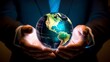 © Moritz - A businessman holds a global business globe, interconnected with a network, while focusing on digital marketing strategies and innovative solutions. Utilizing business development technology, this ind
