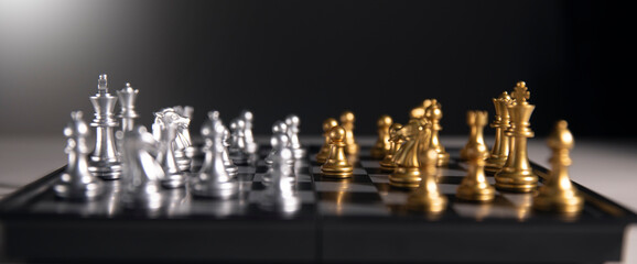 Wall Mural - chess on the wooden table.concept winner