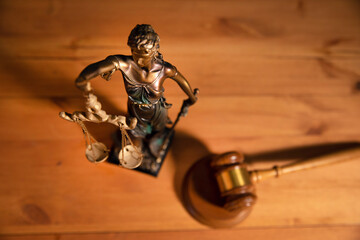 Wall Mural - Legal law concept image Scales of Justice and case