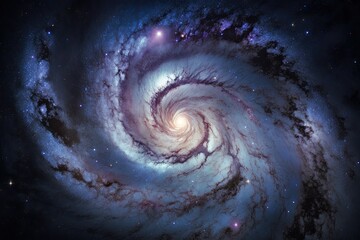 Wall Mural - spiral galaxy with a stunning backdrop of stars. Generative AI