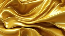 Yellow Abstract Liquid Wave Video, Creative Psychedelic And Calming Wavy Plastic Texture Moving, High Quality Resolution Motion Backdrop For Business Or Marketing Purposes, Expanding Layered Material