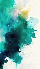 Poster - abstract watercolor background with splashes