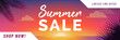 © elenabsl - Summer sale banner with sunser