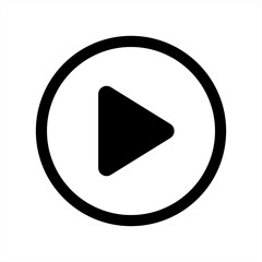 Poster - Play button icons on transparent backdrop. Digita web vector 10 eps.