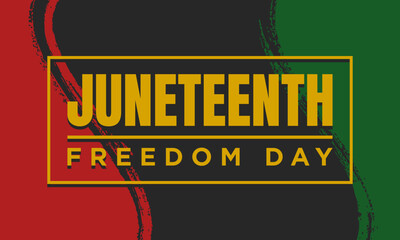 Wall Mural - Juneteenth Freedom Day Background Design.