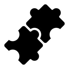 Canvas Print - puzzle glyph icon