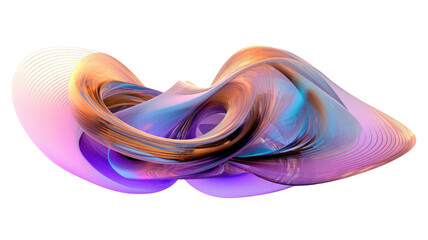 quasar flash in purple and bronze abstract colorful shape, 3d render style, isolated on a transparent background