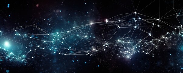 abstract futuristic Digital Network Matrix - Abstract Technology Connection Concept, Ai Generative