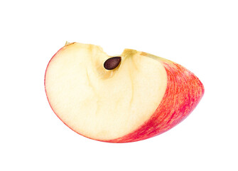 Wall Mural - Red apple fruit slice (cut) isolated on transparent png