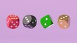 © Vanhna - Casino, realistic dice. Luxury gambling 3d elements, bet and risk game online betting, 3d illustration.