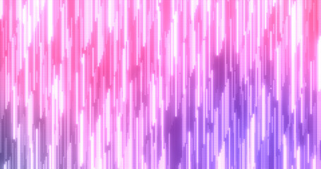 Wall Mural - Abstract purple multi-colored glowing flying lines stripes of luminous dots and energy particles abstract disco background