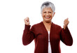 © Adv RT Team Feb/peopleimages.com - Happy, senior woman and portrait of celebration, announcement or excited for news or offer png. Elderly person, face and smile for success or winning in retirement on isolated, transparent background