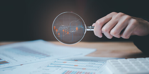 Aufkleber - statistical analyst using calculator to calculate and read reports, graphs and charts, business statistics ,Analysis and improvement of corporate strategy ,manage financial ,marketing documents