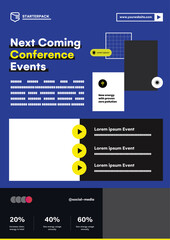 Wall Mural - Next Coming Conference Events A4 Flyer Templates