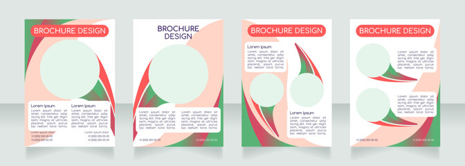 Home interior design trends blank brochure layout design. Vertical poster template set with empty copy space for text. Premade corporate reports collection. Editable flyer paper pages