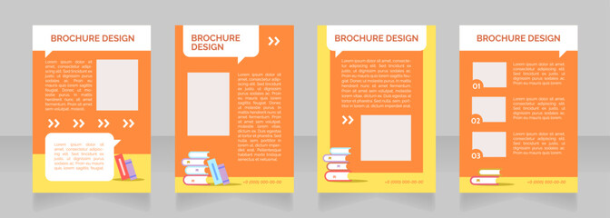 Public school system blank brochure layout design. Financial support. Vertical poster template set with empty copy space for text. Premade corporate reports collection. Editable flyer paper pages