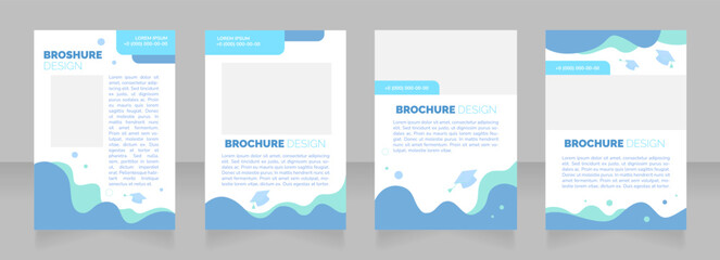 Wall Mural - internship for college students blank brochure layout design. vertical poster template set with empt