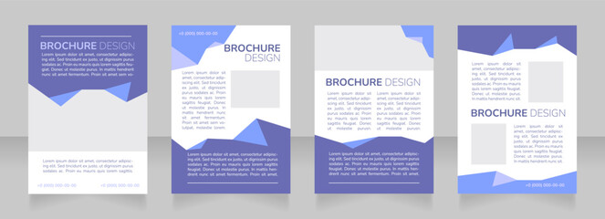 School-style course promo blank brochure layout design. Graduate program. Vertical poster template set with empty copy space for text. Premade corporate reports collection. Editable flyer paper pages